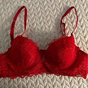 Rachel Red Lace Bra, 34B